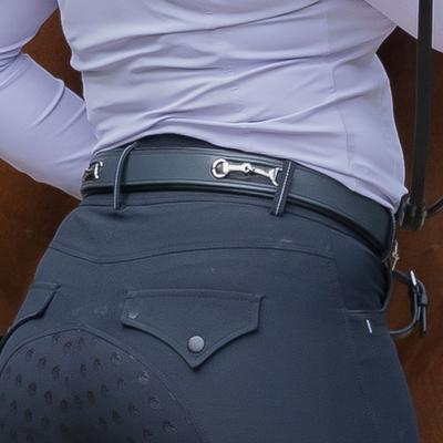 Show full view: Equinavia Tirild Bit Horse Riding Belt, Black/Grey, Medium slide 3 of 4