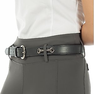 Equinavia Tirild Bit Horse Riding Belt, Black/Grey, Small