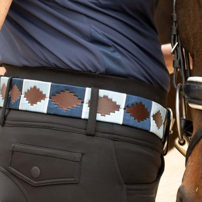 Show full view: Equinavia Siri Polo Horse Riding Belt, Brown/Blue, X-Large slide 3 of 4