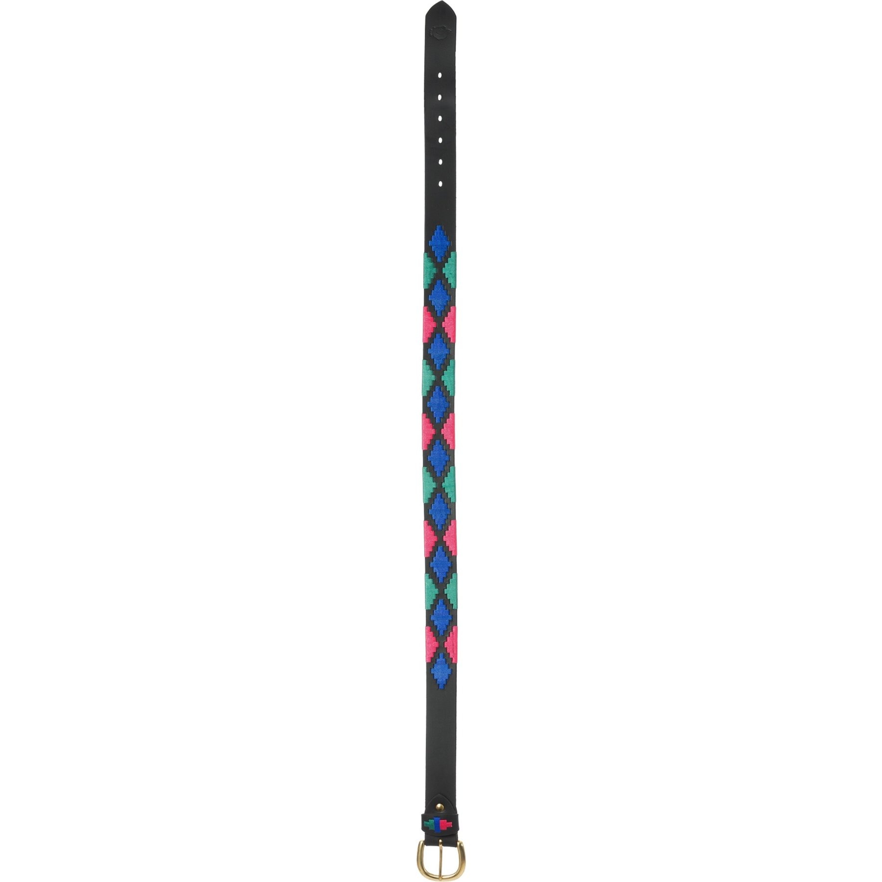 Equinavia Siri Polo Horse Riding Belt, Black/Dazzling Blue, X-Small