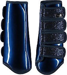 Horze Protection Horse Boots with Glitter, Dark Blue, Pony