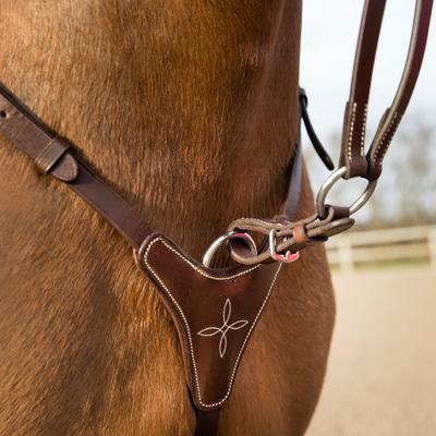 Show full view: Horze Adjustable 3-Point Horse Breastplate, Tan, Cob slide 2 of 4