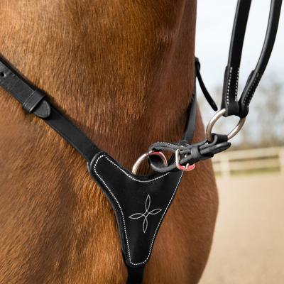 Show full view: Horze Adjustable 3-Point Horse Breastplate, Black, Cob slide 3 of 4