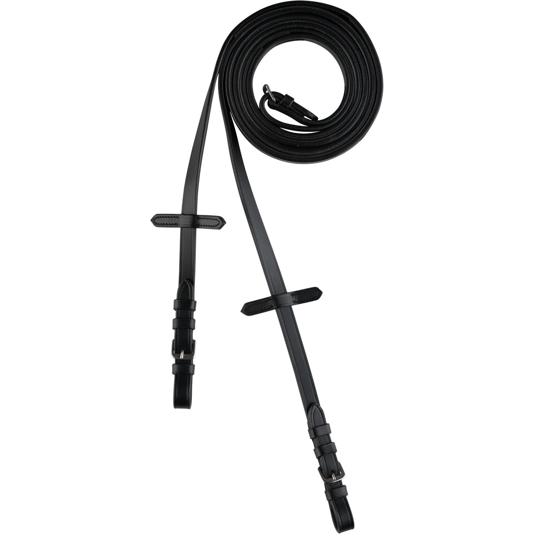 Horze Thin Horse Rein with Rubber Inside, Black