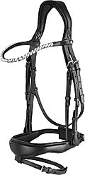 Horze Somerset Fancy Show Horse Bridle, Black, Warmblood