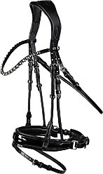 Horze Clermont Ergonomic Crystal Horse Bridle, Black, Horse
