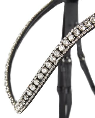 Show full view: Horze Grayson Classic Dressage Ergonomic Horse Bridle, Black, Warmblood slide 4 of 5