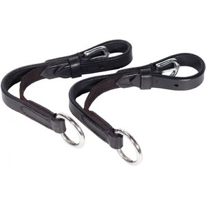 Horze Rein-Aid Inserts Soft Horse Reins, Black