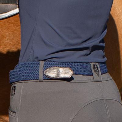 Show full view: Equinavia Elsa Woven Stretch Horse Riding Belt, Navy, Medium/Large slide 2 of 2