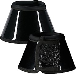 Horze Bell Horse Boots with Glitter, Black, X-Large