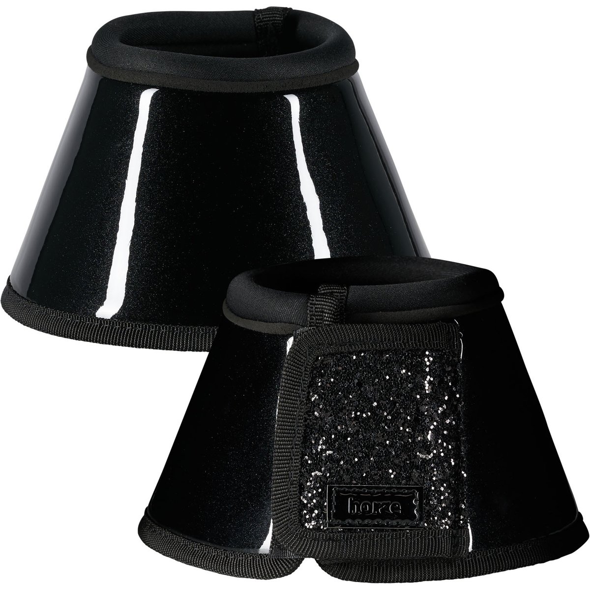 Horze Bell Horse Boots with Glitter, Black, Small