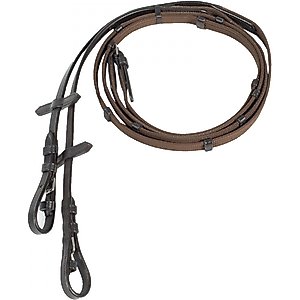 Horze Slender Web Horse Reins, Brown, Horse