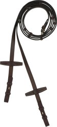 Horze Walthamstaw Leather Horse Reins with Stops, Dark Brown