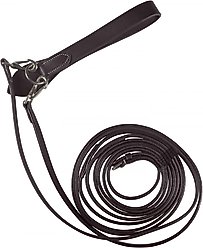 Horze Sparta Leather Draw Horse Reins, Dark Brown