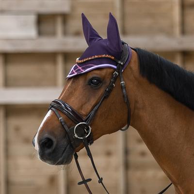 Show full view: Horze Clermont Ergonomic Crystal Horse Bridle, Dark Brown, Horse slide 3 of 6