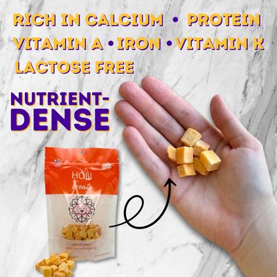 Show full view: HOLI Single Ingredient Cheddar Cheese Freeze-Dried Dog & Cat Treats, 5-oz bag slide 5 of 9