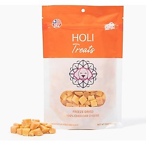 HOLI Single Ingredient Cheddar Cheese Freeze-Dried Dog & Cat Treats, 5-oz bag