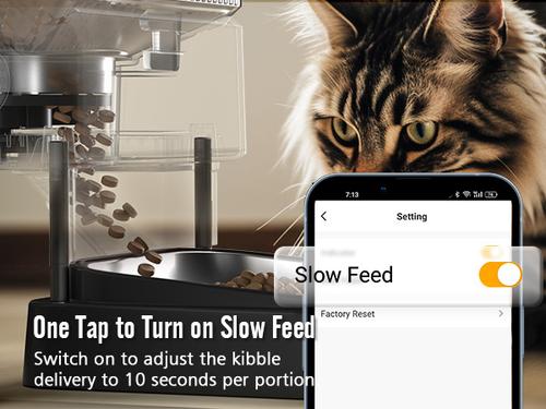 Show full view: OneIsAll PFD-002 PRO 5G Wifi Automatic Cat Feeder, 20-cup slide 6 of 11