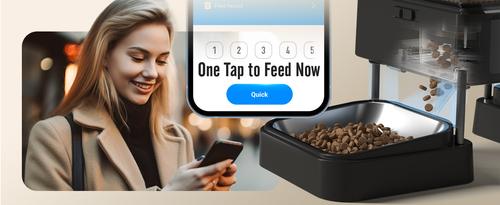 Show full view: OneIsAll PFD-002 PRO 5G Wifi Automatic Cat Feeder, 20-cup slide 5 of 11