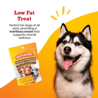 Show full view: Beefeaters Peanut Butter Biscuit Chicken Jerky Dog Treats, 13-oz bag slide 4 of 9