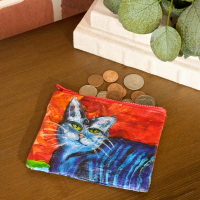 Show full view: Primitives By Kathy Colorful Cat Zipper Wallet slide 3 of 3
