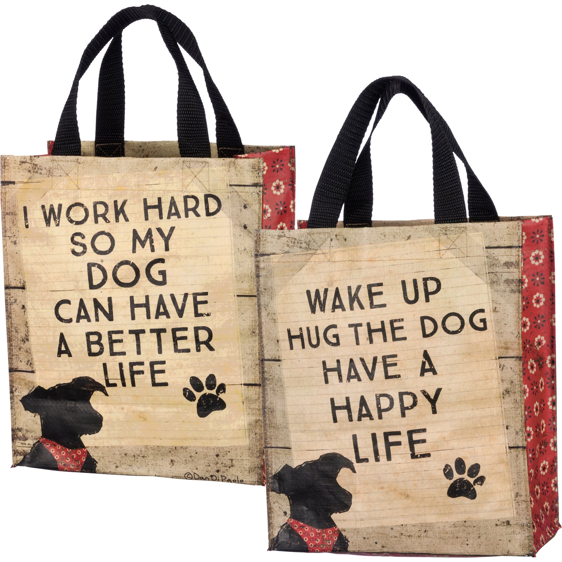 Primitives By Kathy Hug The Dog Daily Tote Bag