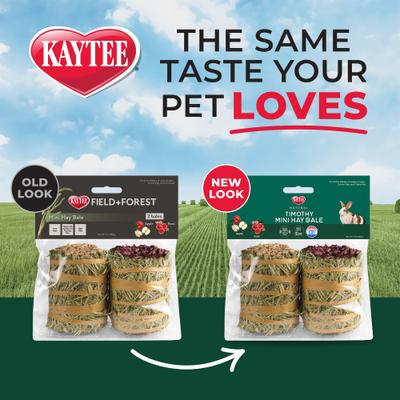 Show full view: Kaytee Mini Hay Bales Apple & Rose Small Pet Hay, 7-oz bag, 2 count slide 2 of 12