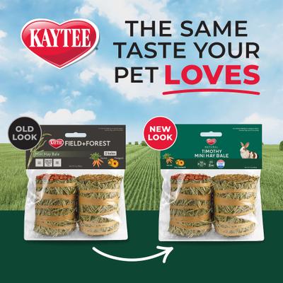 Show full view: Kaytee Mini Hay Bales Carrot Marigold Small Pet Hay, 7-oz bag, 2 count slide 2 of 12
