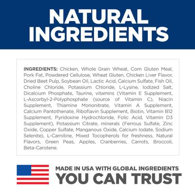 Show full view: Hill's Science Diet 7+ Senior Vitality Chicken Recipe, 6-lb bag + Urinary Hairball Control Dry Cat Food, 7-lb bag slide 9 of 9