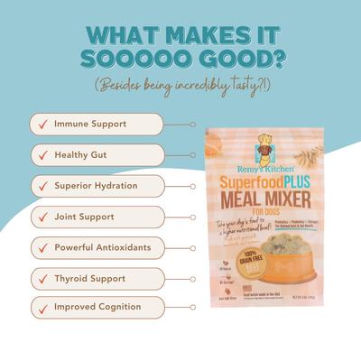 Show full view: Remy's Kitchen SuperfoodPLUS Meal Mixers Chicken Grain-Free Dog Food Topping, 5-oz bag slide 5 of 12