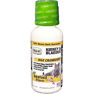 Liquid-Vet Kidney & Bladder Support Seafood Flavor Cat Supplement, 8-fl oz bottle