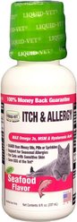 Liquid-Vet Itch & Allergy Support Seafood Flavor Cat Supplement, 8-fl oz bottle
