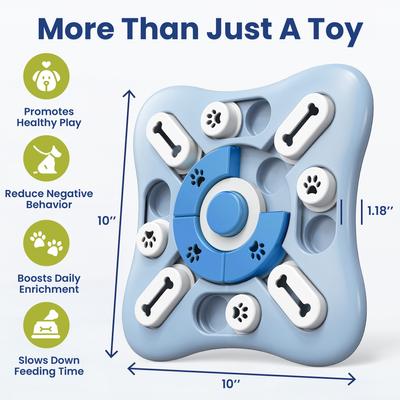 Show full view: PawsPik Interactive Treat Dispensing Puzzle Dog Toy, Light Blue slide 2 of 10