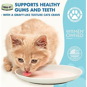 Liquid-Vet Teeth & Gums Support Allergy-friendly Unflavored Cat Supplement, 8-fl oz bottle