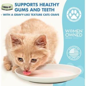 Liquid-Vet Teeth & Gums Support Chicken Flavor Cat Supplement, 8-fl oz bottle