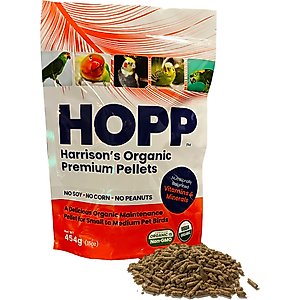 Harrison's Bird Foods Organic Premium Pellet Bird Food, 1-lb Bag