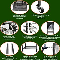 Exotic Nutrition Brisbane Sugar Glider Cage, Black slide 2 of 3