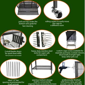 Exotic Nutrition Brisbane Sugar Glider Cage, Black