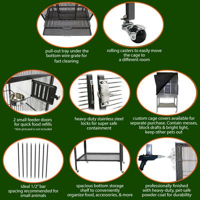 Show full view: Exotic Nutrition Brisbane Sugar Glider Cage, Black slide 2 of 3