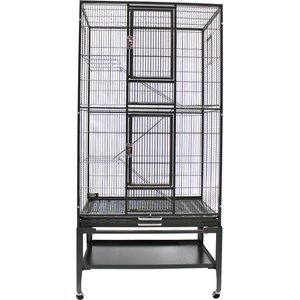 EXOTIC NUTRITION Madagascar Sugar Glider Cage, Black - Chewy.com