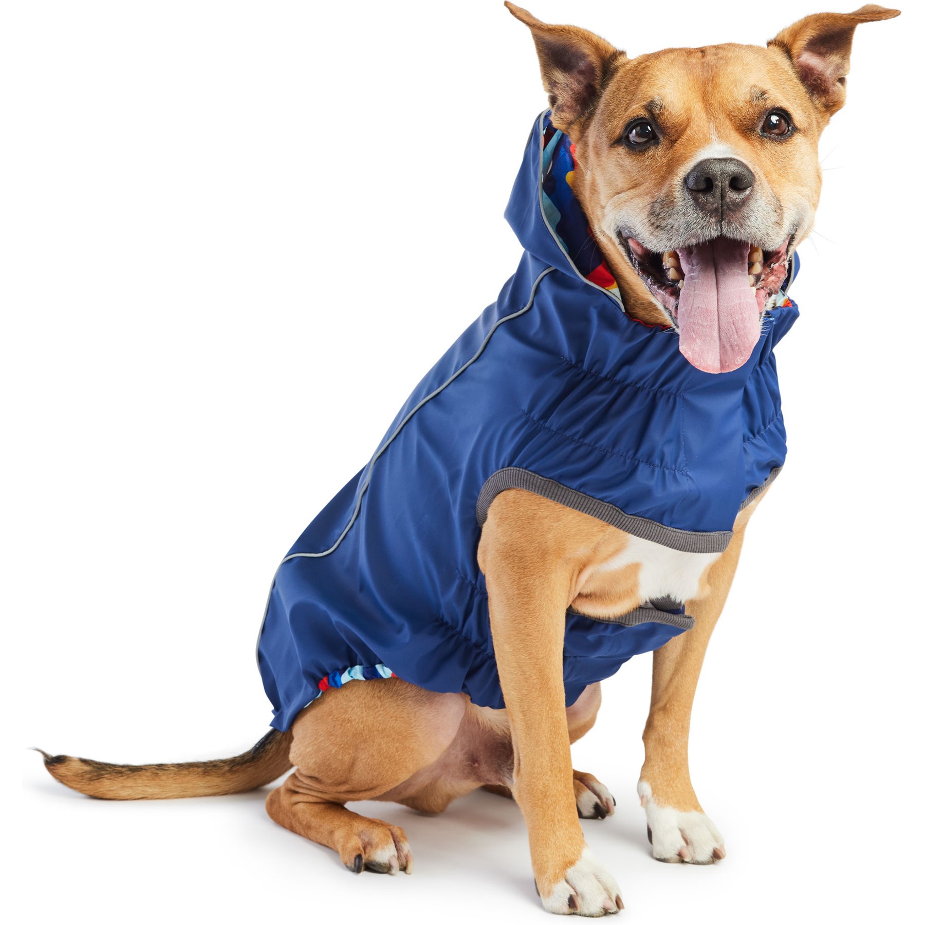 GF Pet Reversible Dog Raincoat, Navy, X-Small
