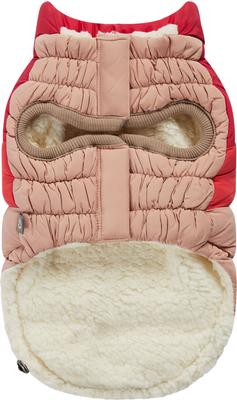 Show full view: GF Pet Color Block Dog Puffer Jacket, Pink, XX-Small slide 3 of 9