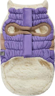 Show full view: GF Pet Color Block Dog Puffer Jacket, Purple, X-Large slide 3 of 11