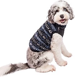 Wrangler Printed Sherpa Dog Pullover, Blue Multi, X-Small