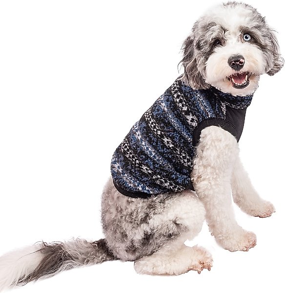 Show full view: Wrangler Printed Sherpa Dog Pullover, Blue Multi, Large slide 1 of 6