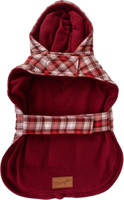 Show full view: Wrangler Reversible Flannel & Fleece Dog Vest, Red Multi, X-Small slide 2 of 9