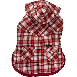 Wrangler Reversible Flannel & Fleece Dog Vest, Red Multi, Large