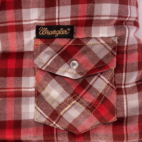 Show full view: Wrangler Reversible Flannel & Fleece Dog Vest, Red Multi, X-Large slide 5 of 9