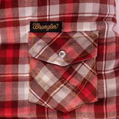Show full view: Wrangler Reversible Flannel & Fleece Dog Vest, Red Multi, X-Small slide 5 of 9