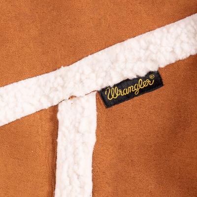 Show full view: Wrangler Faux Suede & Sherpa Dog Jacket, Tan, X-Small slide 5 of 8